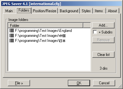 Example of Unicode in folder list